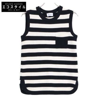 Salvatore Ferragamo サルヴァトーレフェラガモ 【美品/国内正規】ボーダー 胸ポケット付 ニット ベスト S