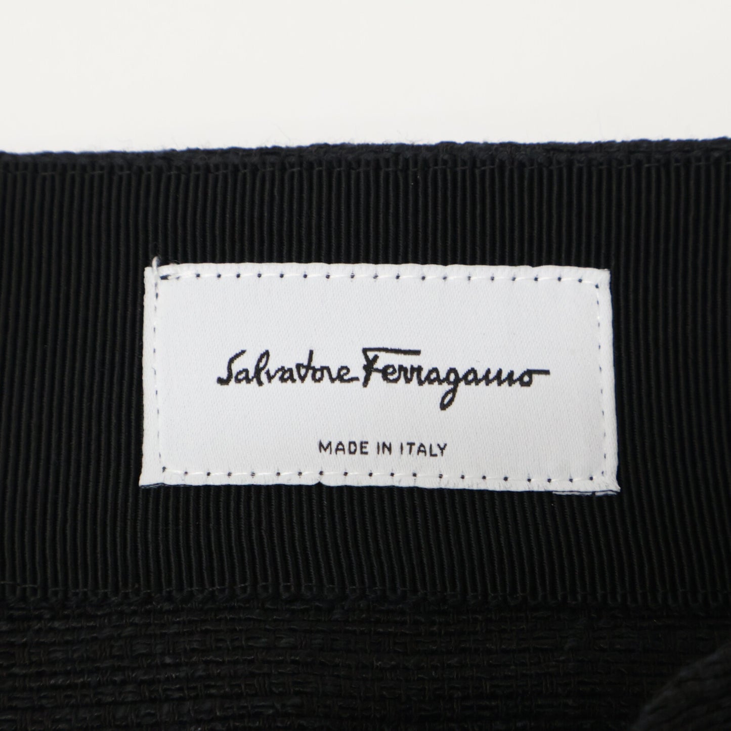 Salvatore Ferragamo サルヴァトーレフェラガモ リネン混 ホワイトライン タイト スカート 38