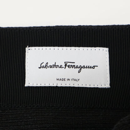 Salvatore Ferragamo サルヴァトーレフェラガモ リネン混 ホワイトライン タイト スカート 38