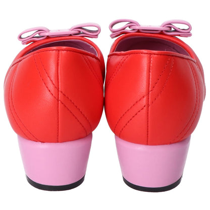 Salvatore Ferragamo サルヴァトーレフェラガモ 【美品】ヴァラリボン キルティング アーモンドトゥ シューズ 7D