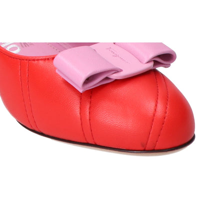 Salvatore Ferragamo サルヴァトーレフェラガモ 【美品】ヴァラリボン キルティング アーモンドトゥ シューズ 7D