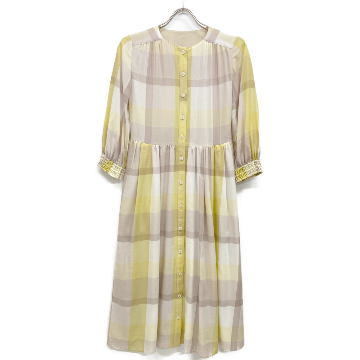 BLUE LABEL CRESTBRIDGE ブルーレーベルクレストブリッジ 23年製 チェックワンピース ワンピース 36