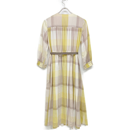 BLUE LABEL CRESTBRIDGE ブルーレーベルクレストブリッジ 23年製 チェックワンピース ワンピース 36