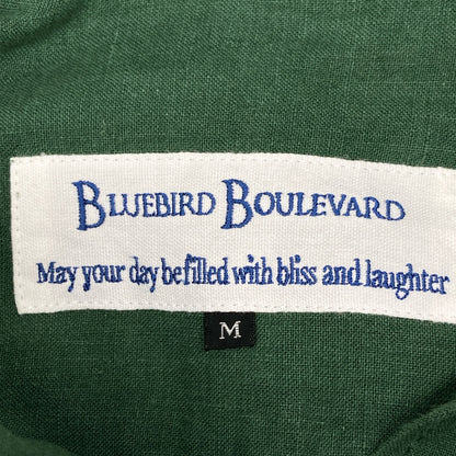 BLUEBIRD BOULEVARD ブルーバードブルバード ｸﾞﾘｰﾝ ﾘﾈﾝ100 ﾛﾝｸﾞｼｬﾂﾜﾝﾋﾟｰｽ ワンピース Ｍ