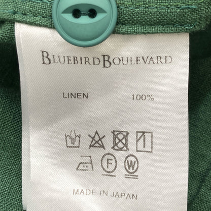 BLUEBIRD BOULEVARD ブルーバードブルバード ｸﾞﾘｰﾝ ﾘﾈﾝ100 ﾛﾝｸﾞｼｬﾂﾜﾝﾋﾟｰｽ ワンピース Ｍ