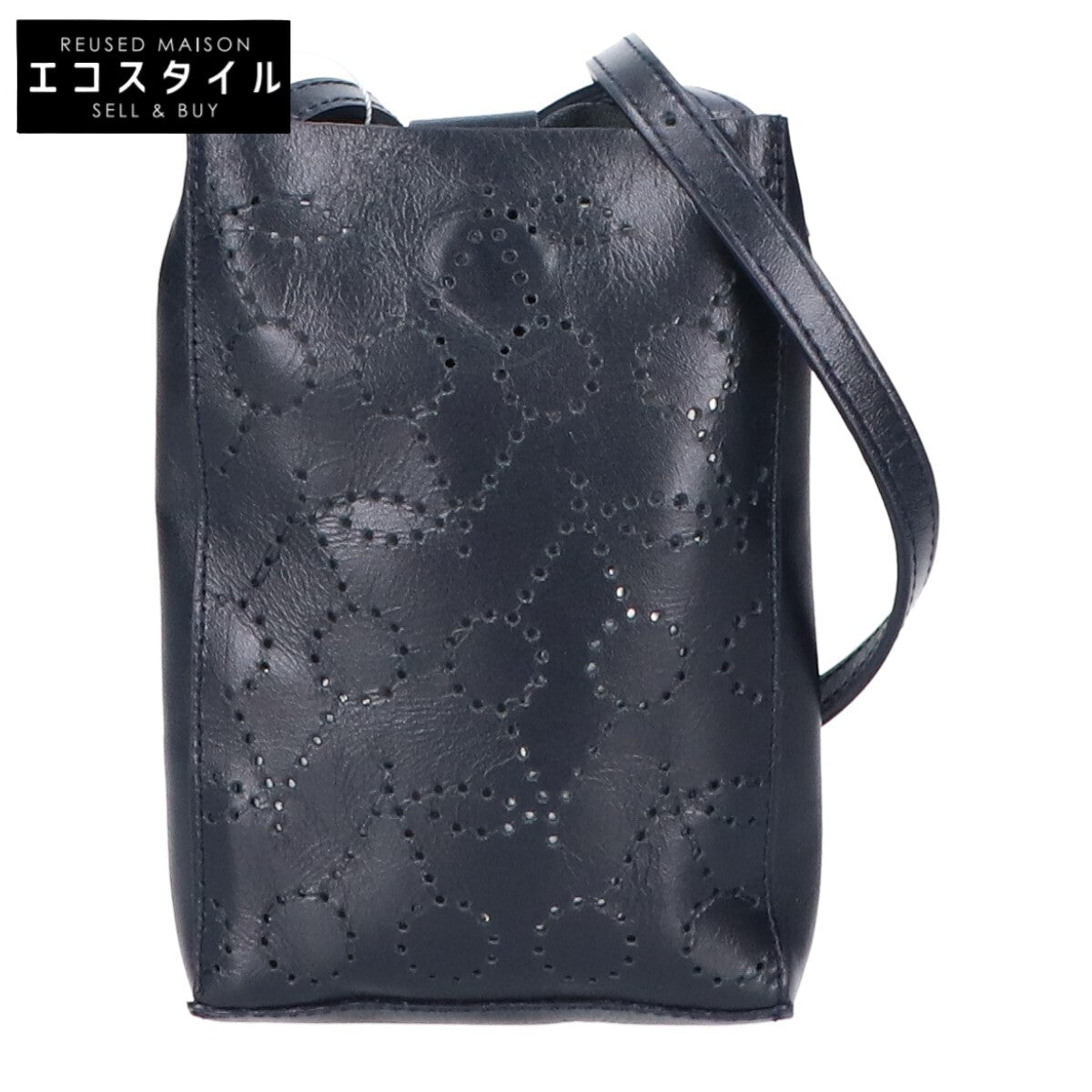 BONPOINT ボンポワン 【新品同様】W02GBALF0101-070 パンチングデザイン ショルダーバッグ