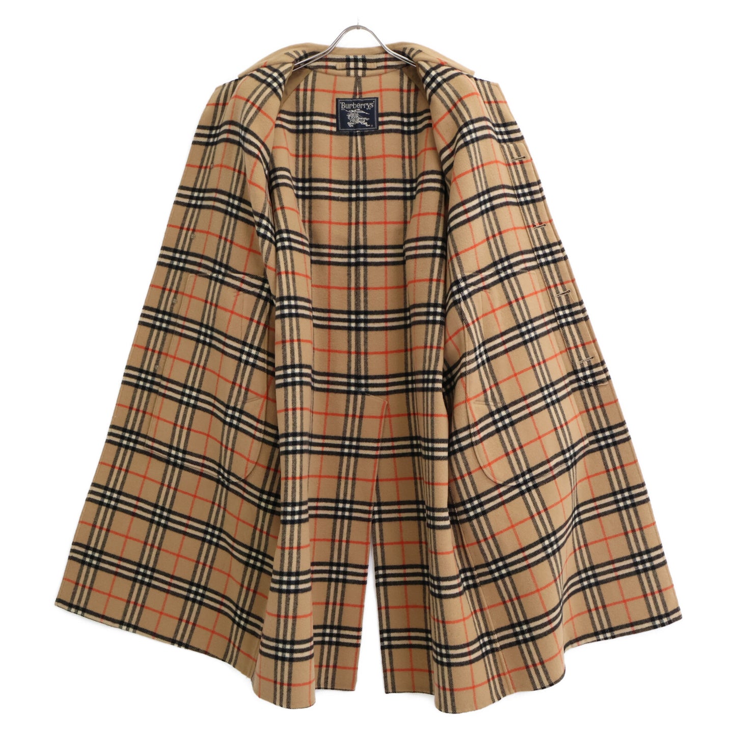 Burberry's バーバリーズ WW077-691-50 紺ﾀｸﾞ ﾍﾞｰｼﾞｭ ｳｰﾙ ﾉﾊﾞﾁｪｯｸ ｽﾃﾝｶﾗｰｺｰﾄ コート 6
