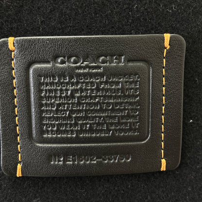 COACH コーチ F78473 ﾌﾞﾗｯｸ ｳｰﾙ×ﾚｻﾞｰ ｼｸﾞﾈﾁｬｰﾌﾞﾙｿﾞﾝｼﾞｬｹｯﾄ ジャケット XS