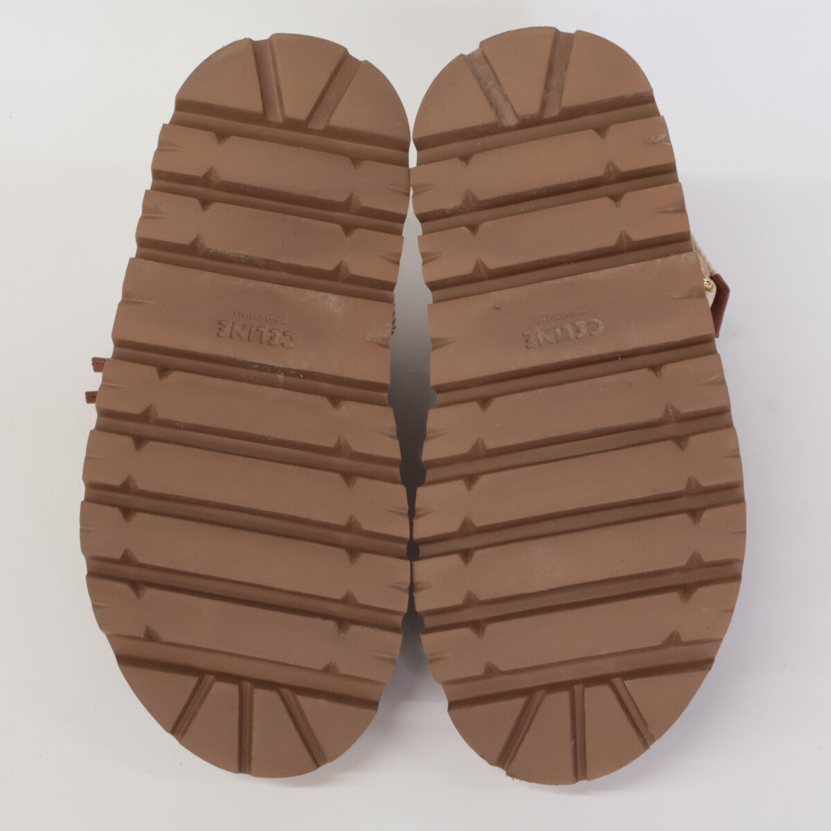 CELINE セリーヌ 【美品】ビリー チャンキーサンダル カーフスキン & テキスタイル シューズ 36