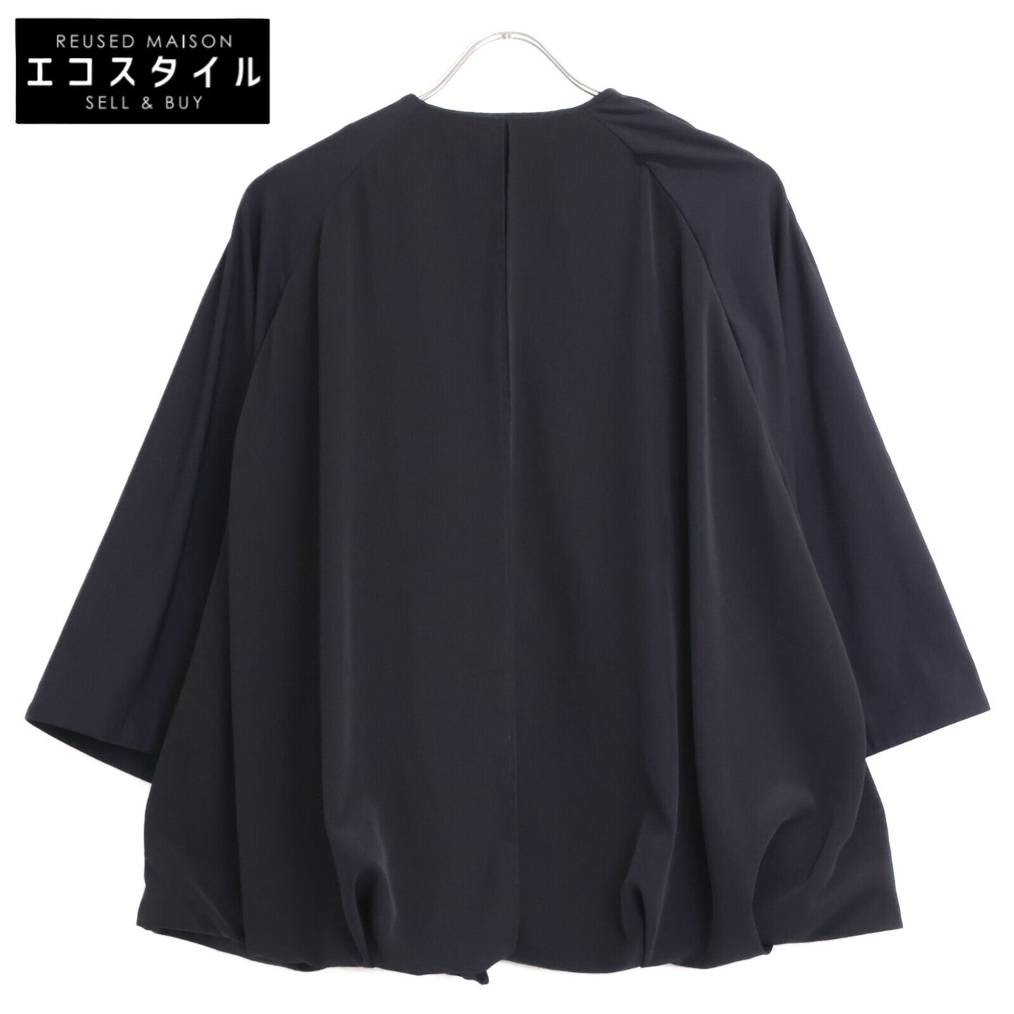 ADORE アドーア 531-4150022 23年製 ﾌﾞﾗｯｸ ﾒﾘﾙﾊｲﾃﾝｼｮﾝｼﾞｬｹｯﾄ ジャケット 38