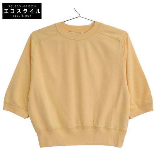 AURALEE オーラリー 【ﾛﾝﾊｰﾏﾝ別注】24SS ｲｴﾛｰ ELASTIC HIGH GAUGE SWEAT HALF SLEEVE ｽｳｪｯﾄ トップス 1