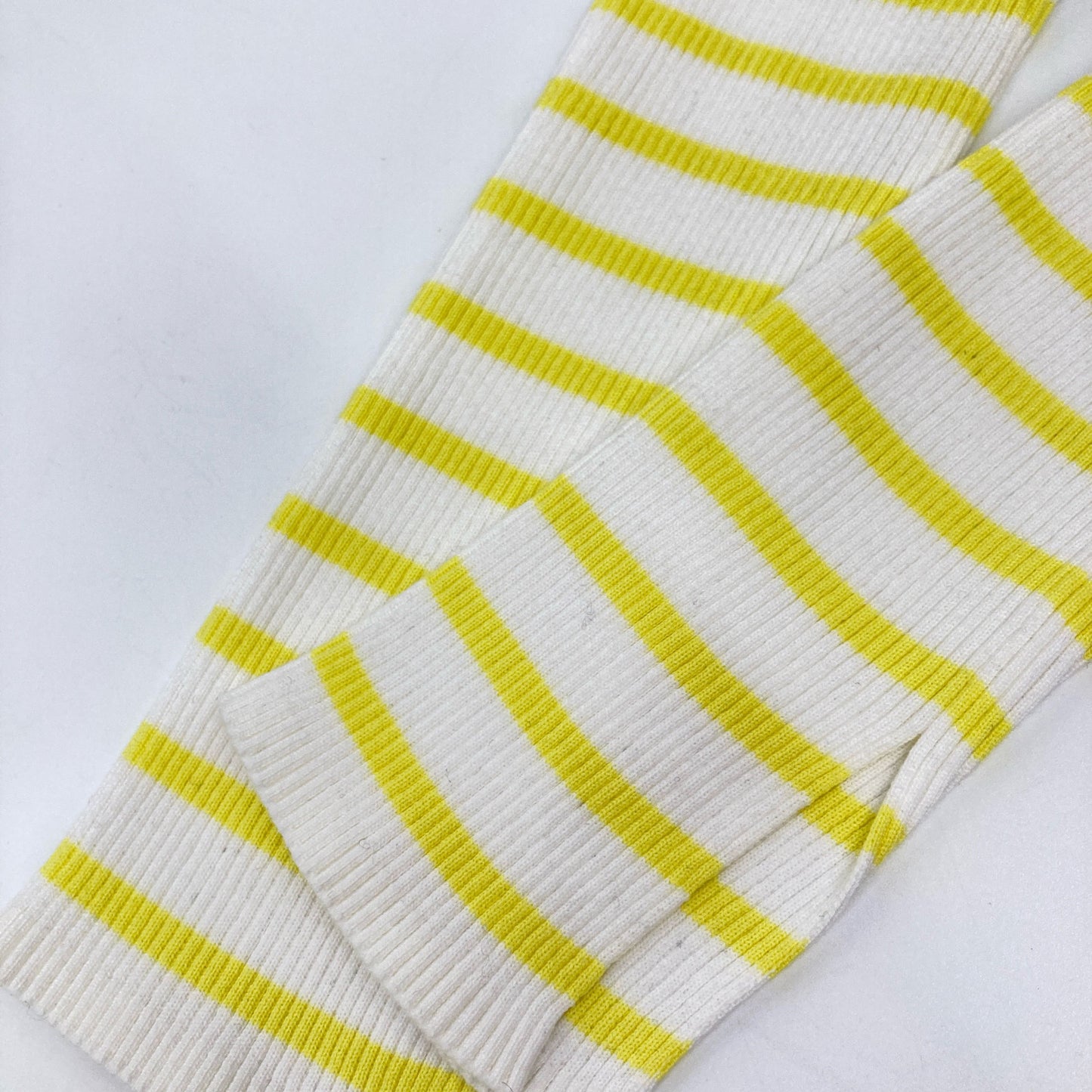 AURALEE オーラリー 【ﾛﾝﾊｰﾏﾝ別注】23SS ﾎﾜｲﾄ×ｲｴﾛｰ Giza Boat Neck Pullover ｶｯﾄｿｰ トップス 0