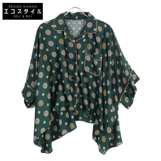 sacai サカイ 【美品】21-05583 小紋プリント バックシアー 半袖ブラウス/ トップス 1