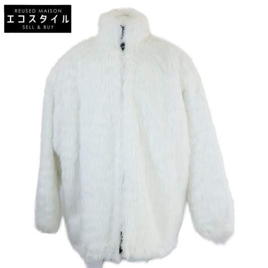 BALENCIAGA バレンシアガ 新品同様 国内正規 22AW 721789 TNQ30 Back BB Zip up Fur Coat Jacket/ファーコート ジャケット 32
