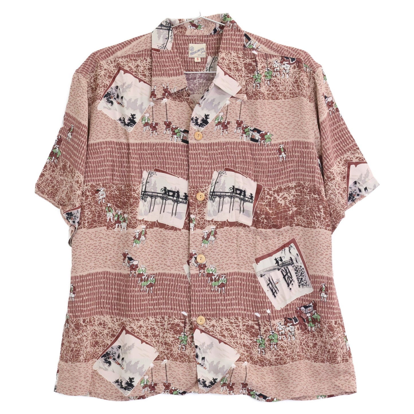 SUN SURF サンサーフ 【MUSASHIYA】SS30211 参勤交代 半袖ﾚｰﾖﾝ ｱﾛﾊｼｬﾂ トップス S