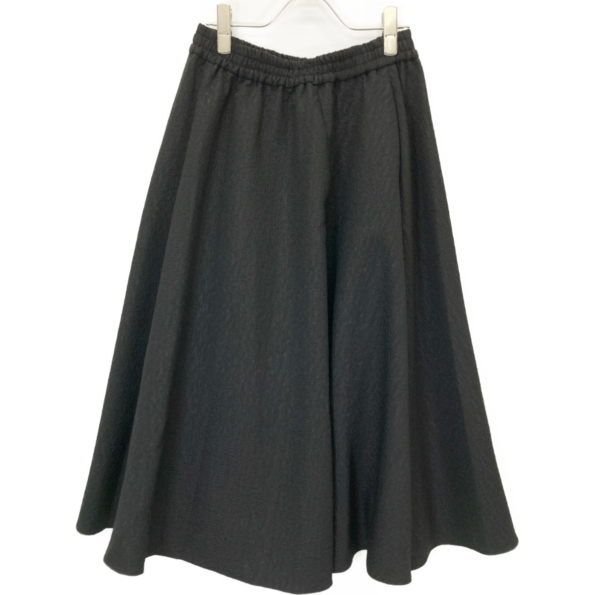 Aveniretoile アベニールエトワール S442-008 ﾌﾞﾗｯｸ ﾎﾟﾘｴｽﾃﾙ×ﾚｰﾖﾝ ｼﾞｵﾒﾄﾘｯｸｳｴｽﾄｺﾞﾑｽｶｰﾄ スカート 38