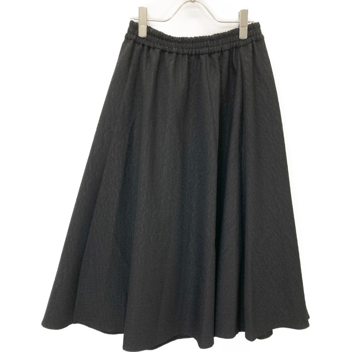 Aveniretoile アベニールエトワール S442-008 ﾌﾞﾗｯｸ ﾎﾟﾘｴｽﾃﾙ×ﾚｰﾖﾝ ｼﾞｵﾒﾄﾘｯｸｳｴｽﾄｺﾞﾑｽｶｰﾄ スカート 38