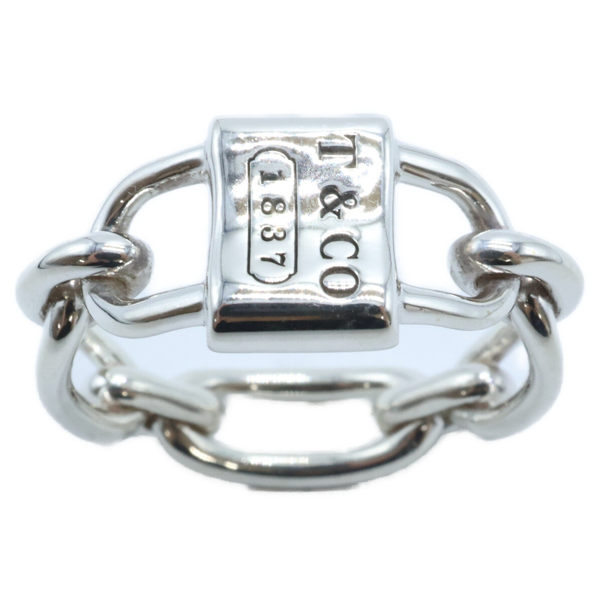 TIFFANY&Co. ティファニー 新品同様 925 1837スモール ダブルロック リング 指輪
