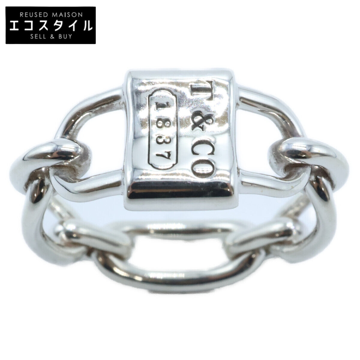 TIFFANY&Co. ティファニー 新品同様 925 1837スモール ダブルロック リング 指輪