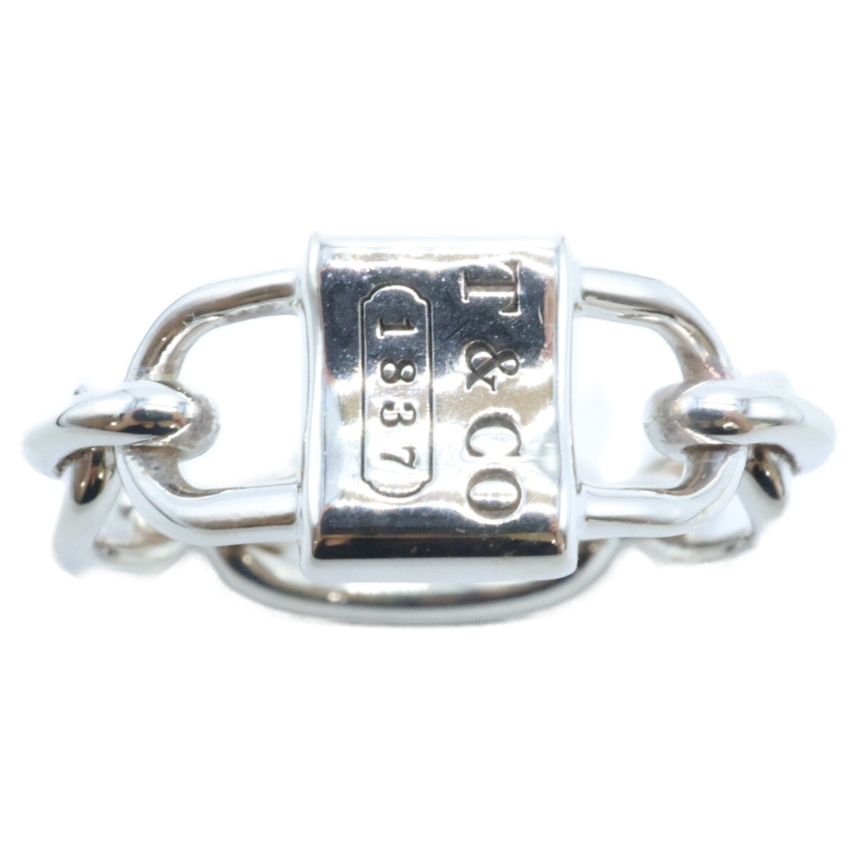 TIFFANY&Co. ティファニー 新品同様 925 1837スモール ダブルロック リング 指輪