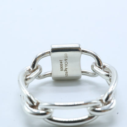 TIFFANY&Co. ティファニー 新品同様 925 1837スモール ダブルロック リング 指輪