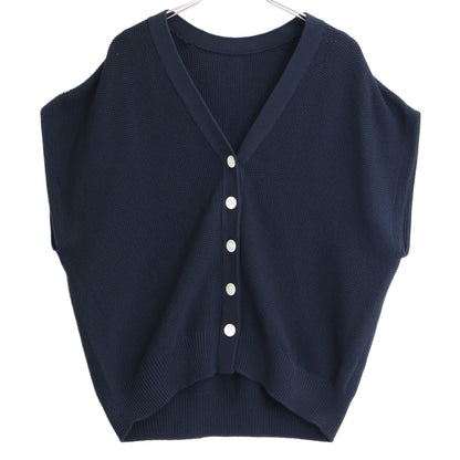 BALLSEY ボールジー ﾈｲﾋﾞｰ ｺｯﾄﾝ混 ﾘﾘﾔｰﾝ Vﾈｯｸﾍﾞｽﾄ ベスト S