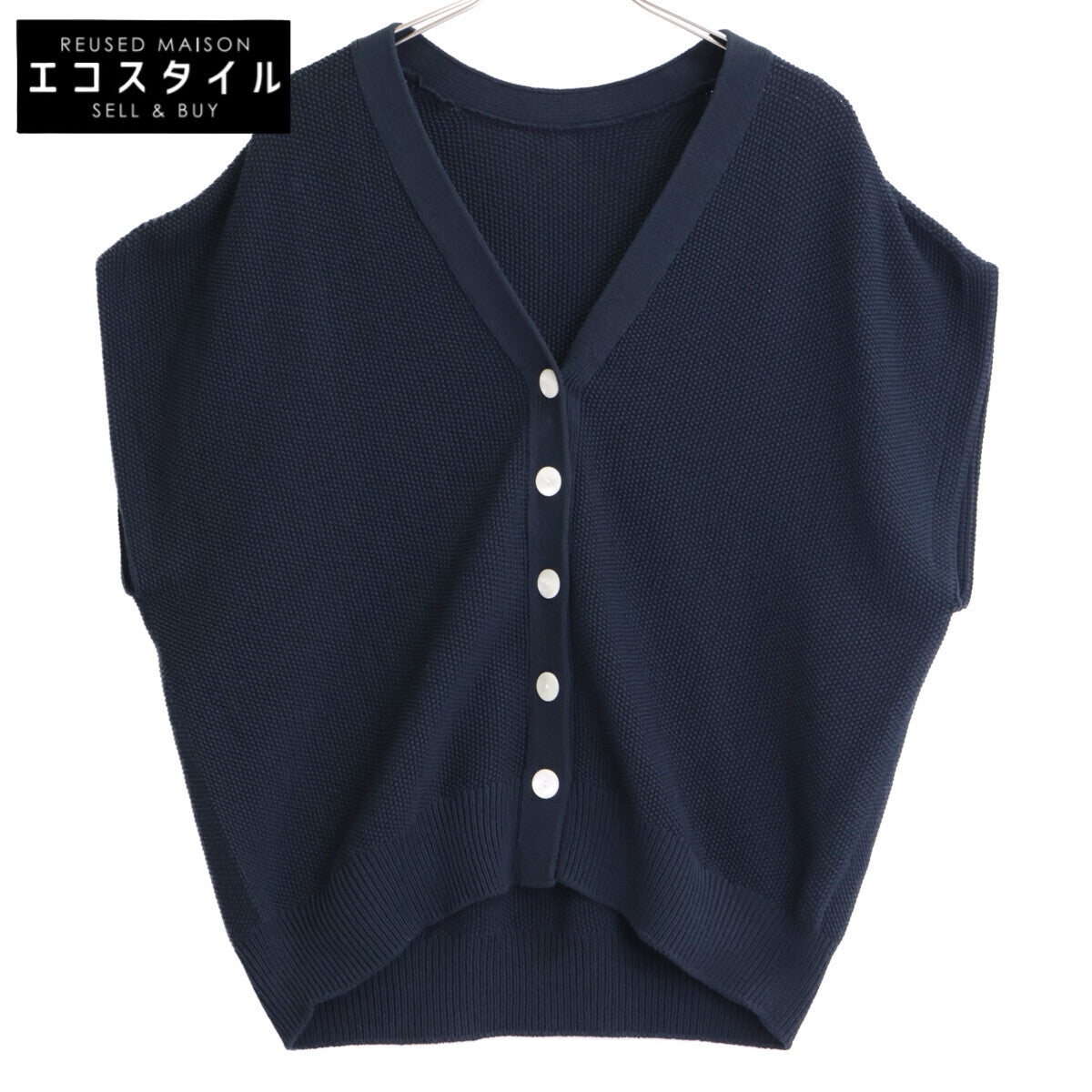 BALLSEY ボールジー ﾈｲﾋﾞｰ ｺｯﾄﾝ混 ﾘﾘﾔｰﾝ Vﾈｯｸﾍﾞｽﾄ ベスト S