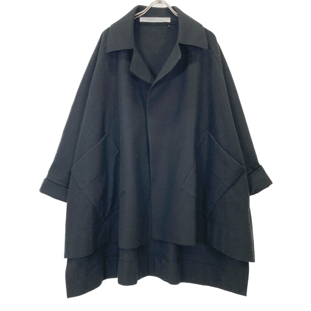 COGTHEBIGSMOKE コグザビッグスモーク ﾌﾞﾗｯｸ ｳｰﾙ SQUARE COAT コート 記載無し