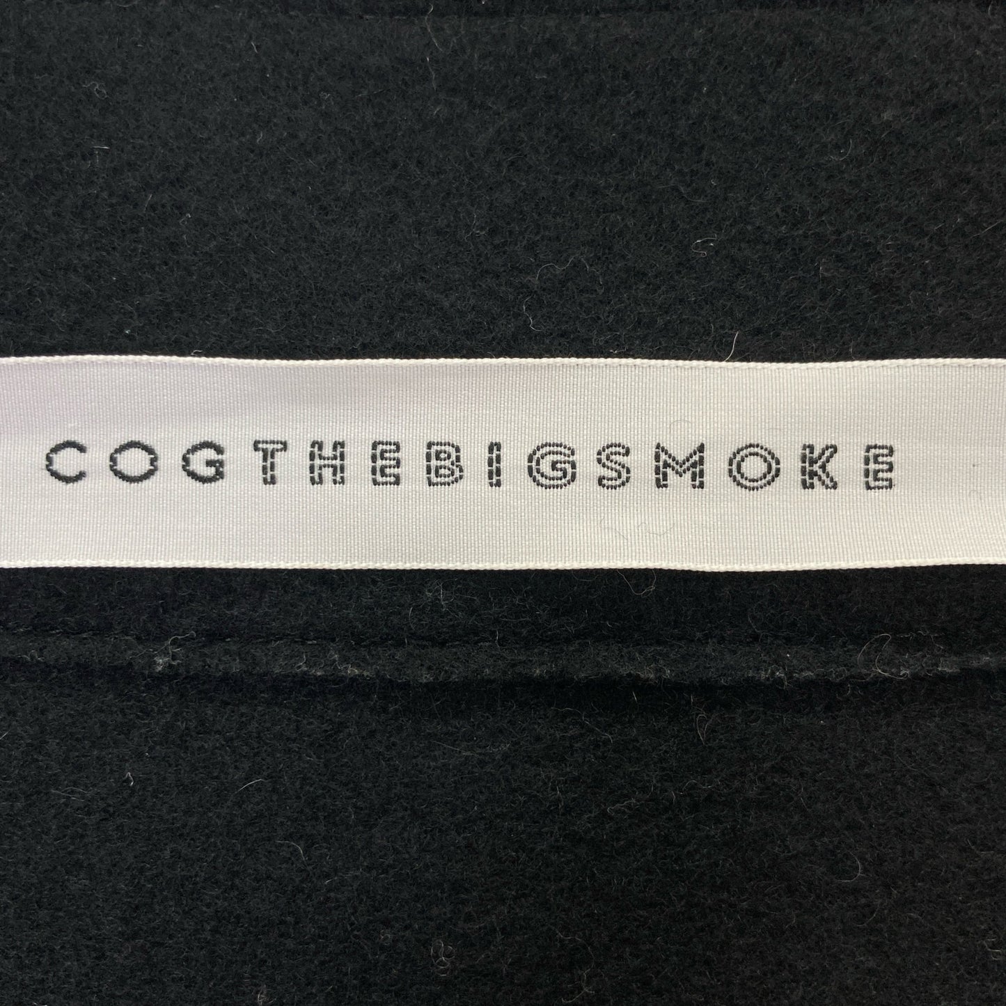 COGTHEBIGSMOKE コグザビッグスモーク ﾌﾞﾗｯｸ ｳｰﾙ SQUARE COAT コート 記載無し