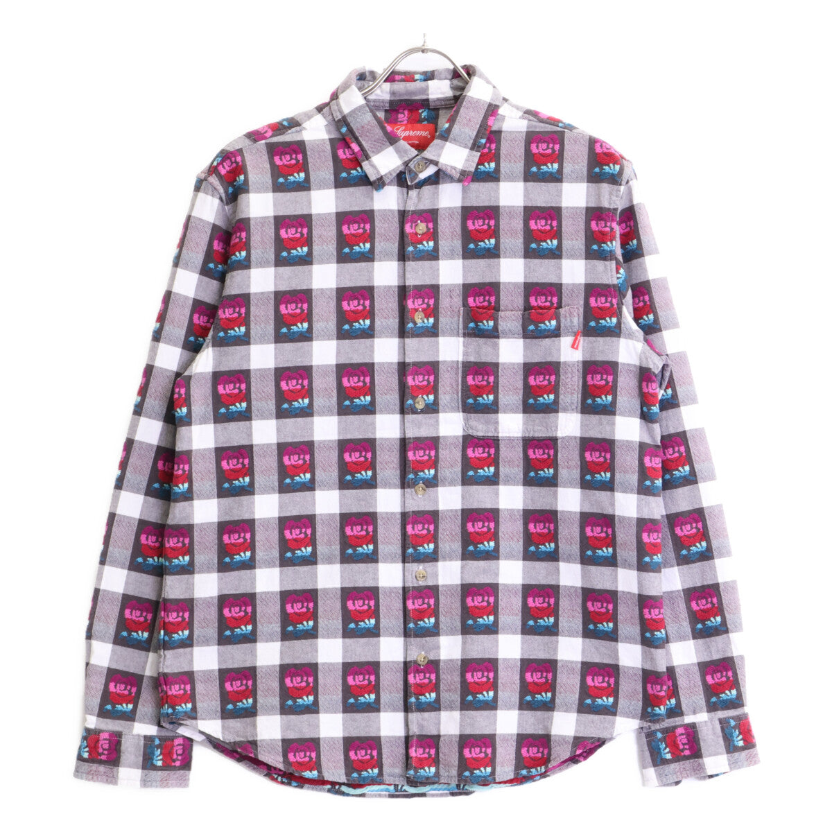 Supreme シュプリーム 19SS ｸﾞﾚｰ ｺｯﾄﾝ Rose Buffalo Plaid Shirt トップス S