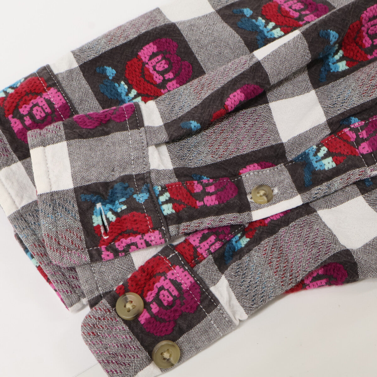 Supreme シュプリーム 19SS ｸﾞﾚｰ ｺｯﾄﾝ Rose Buffalo Plaid Shirt トップス S