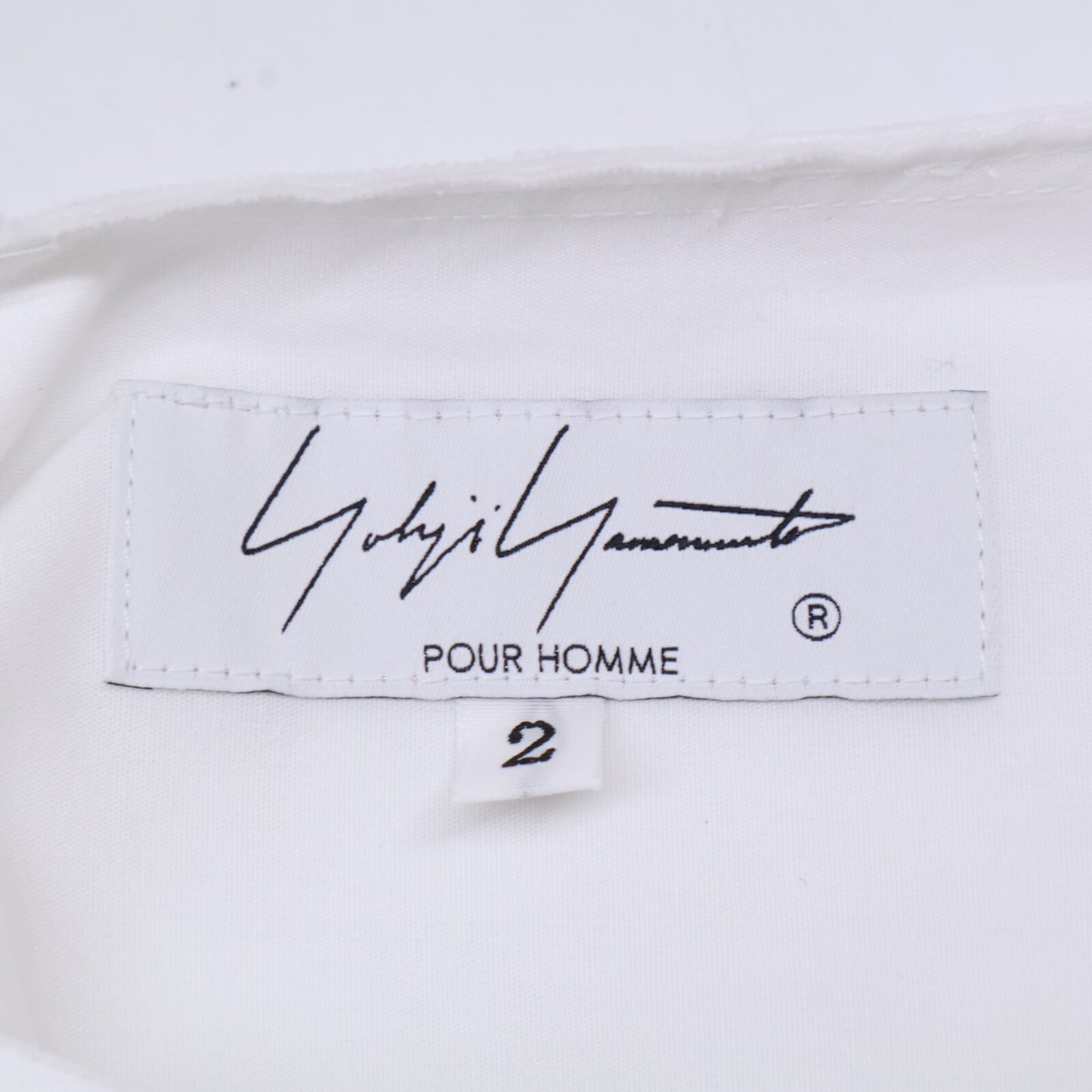 Yohji Yamamoto POUR HOMME ヨウジヤマモトプールオム 【新品同様】HD-B42-829 コットン ヘンリーカラー デコンストラクト パッチデザイン ロングスリーブシャツ/ トップス 2