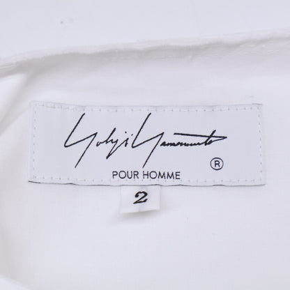 Yohji Yamamoto POUR HOMME ヨウジヤマモトプールオム 【新品同様】HD-B42-829 コットン ヘンリーカラー デコンストラクト パッチデザイン ロングスリーブシャツ/ トップス 2