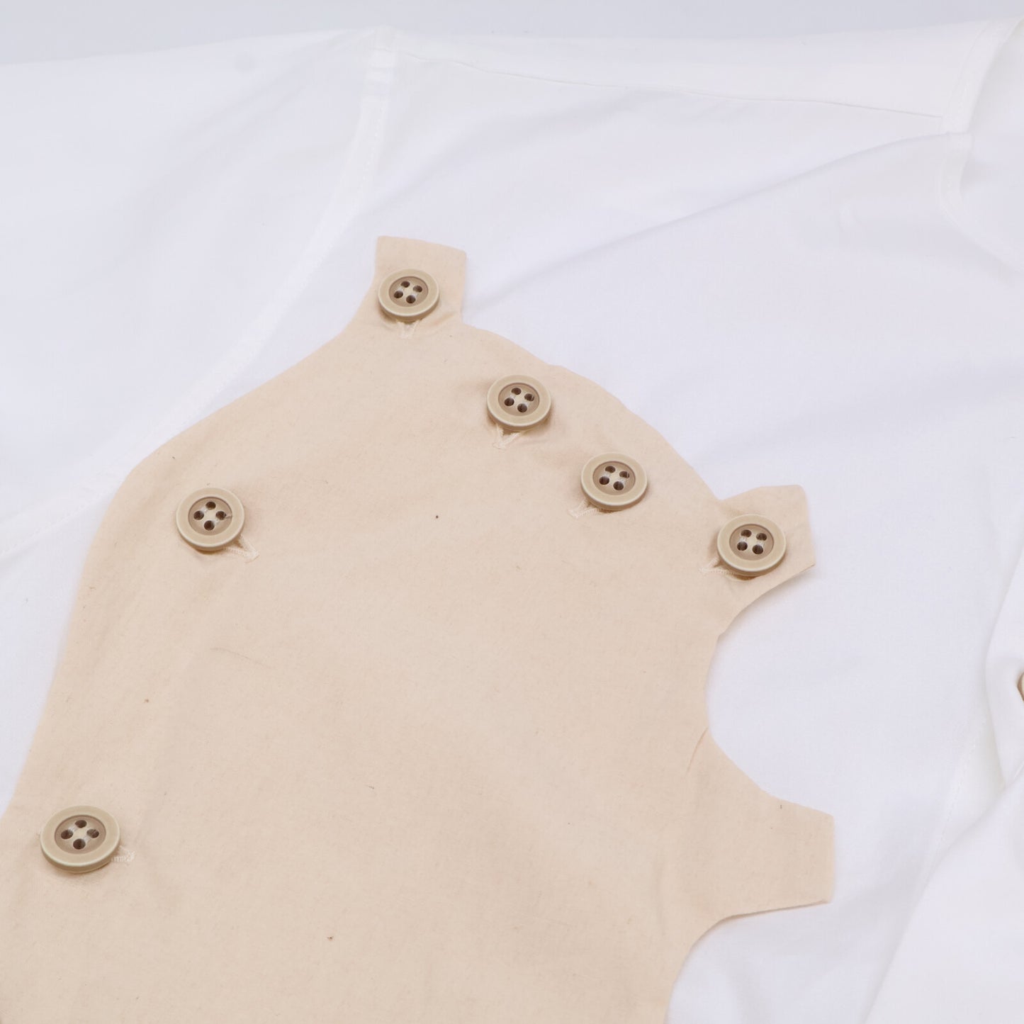 Yohji Yamamoto POUR HOMME ヨウジヤマモトプールオム 【新品同様】HD-B42-829 コットン ヘンリーカラー デコンストラクト パッチデザイン ロングスリーブシャツ/ トップス 2