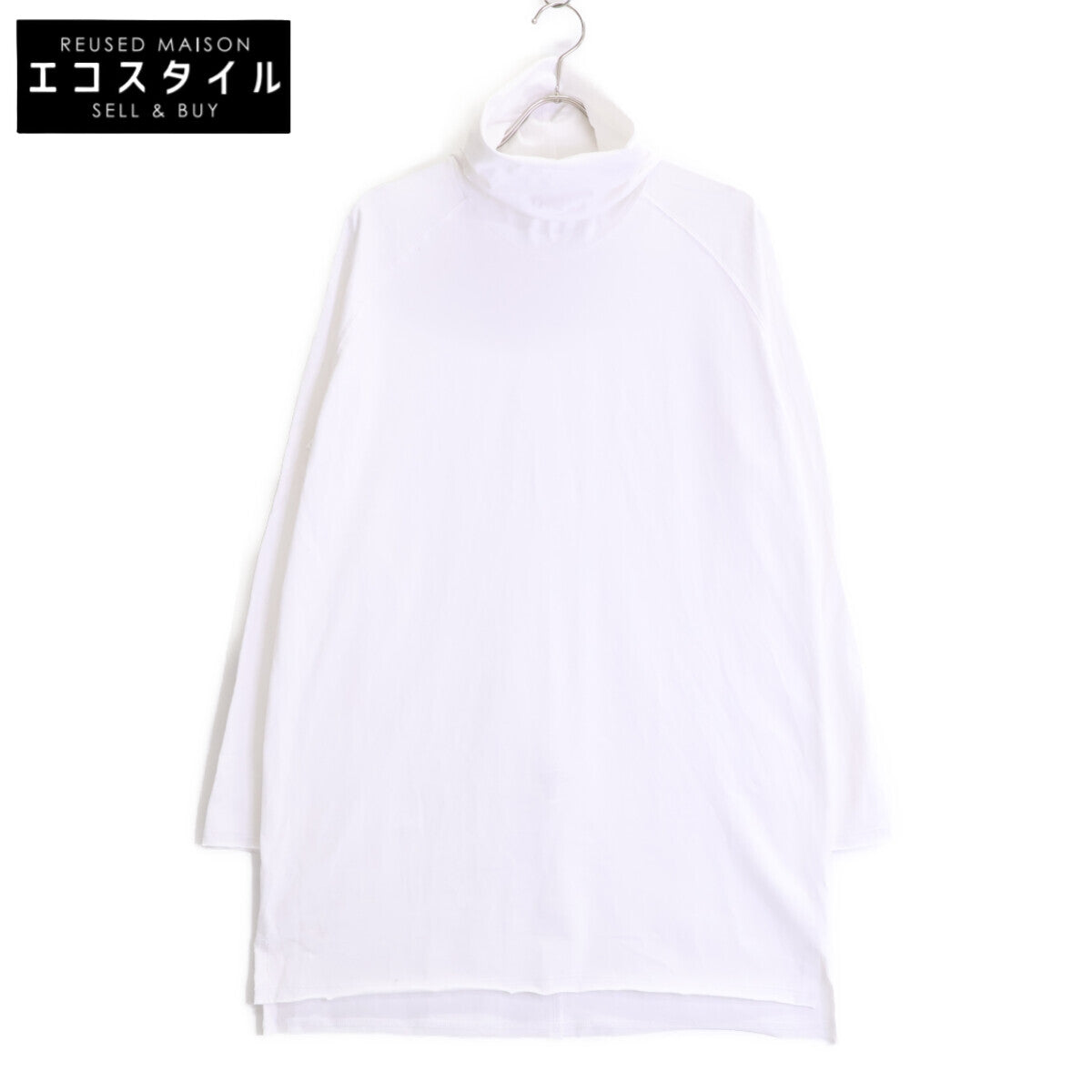 S'YTE サイト UV-T05-088 ﾎﾜｲﾄ ｺｯﾄﾝ ﾊｲﾈｯｸ ﾛﾝｸﾞｽﾘｰﾌﾞｶｯﾄｿｰ トップス 3