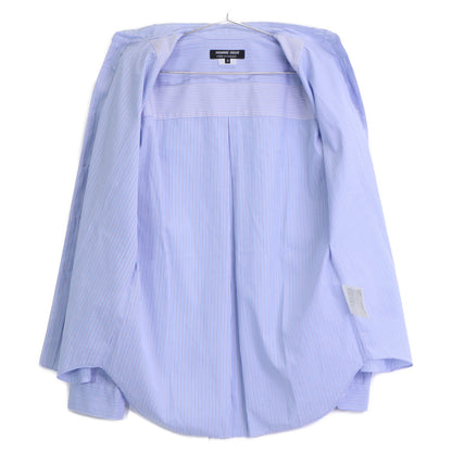 COMMEdesGARCONS HOMME DEUX コムデギャルソンオムドゥ DN-B053 ﾌﾞﾙｰ ｺｯﾄﾝ ﾚｷﾞｭﾗｰｶﾗｰﾛﾝｸﾞｽﾘｰﾌﾞｽﾄﾗｲﾌﾟｼｬﾂ トップス M