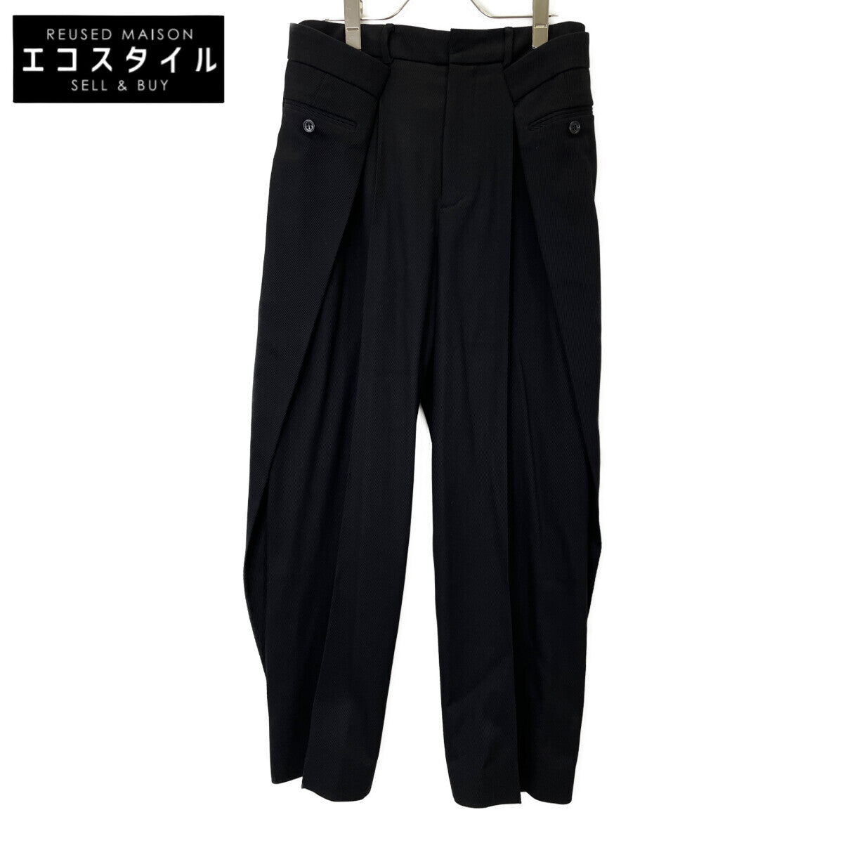 ADORE アドーア 531-9230916 ﾌﾞﾗｯｸ ｶﾙｾﾞｽﾄﾚｯﾁﾊﾟﾝﾂ ボトムス 38