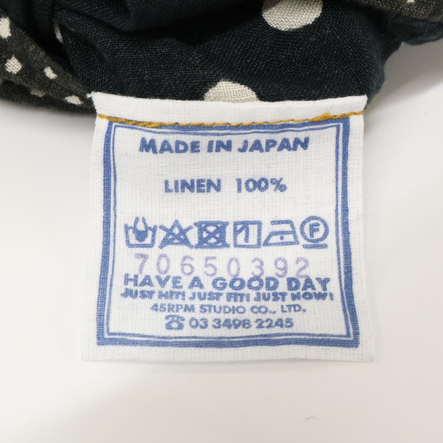 45R フォーティファイブ アール 【新品同様/24SS】70650392 リネンドットプリントのドレス/ ワンピース 00