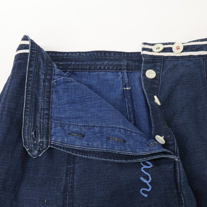 45R フォーティファイブ アール 70440031 ﾌﾞﾙｰ ﾘﾈﾝのｾｰﾗｰｽｶｰﾄ(ｲﾝﾃﾞｨｺﾞ) スカート O3