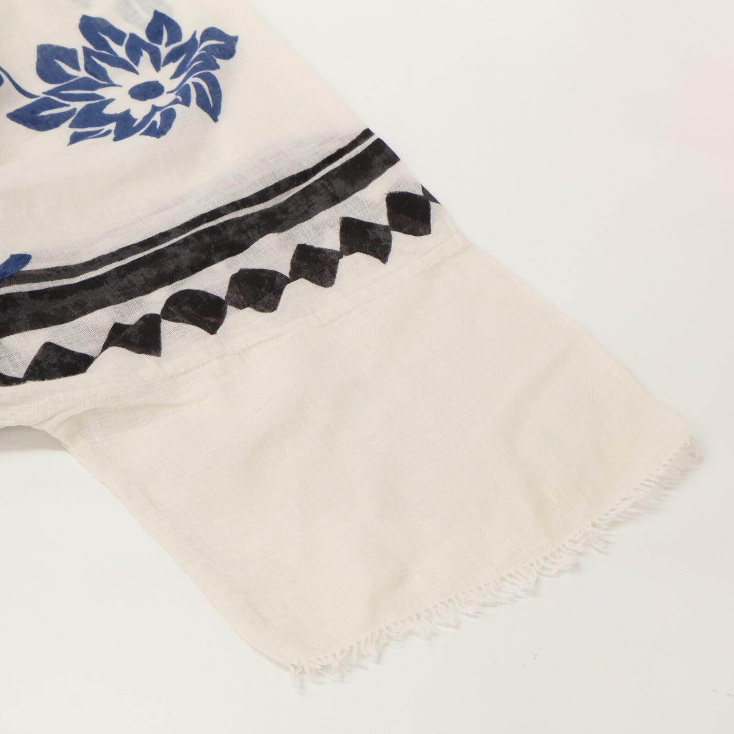 45R フォーティファイブ アール 5041024 ﾎﾜｲﾄ×ﾌﾞﾙｰ ｶﾞｰｾﾞのUMiiﾛﾊｽﾄｰﾙﾎﾟﾝﾁｮ トップス O