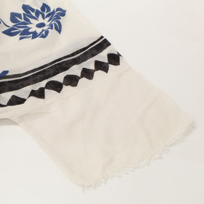 45R フォーティファイブ アール 5041024 ﾎﾜｲﾄ×ﾌﾞﾙｰ ｶﾞｰｾﾞのUMiiﾛﾊｽﾄｰﾙﾎﾟﾝﾁｮ トップス O