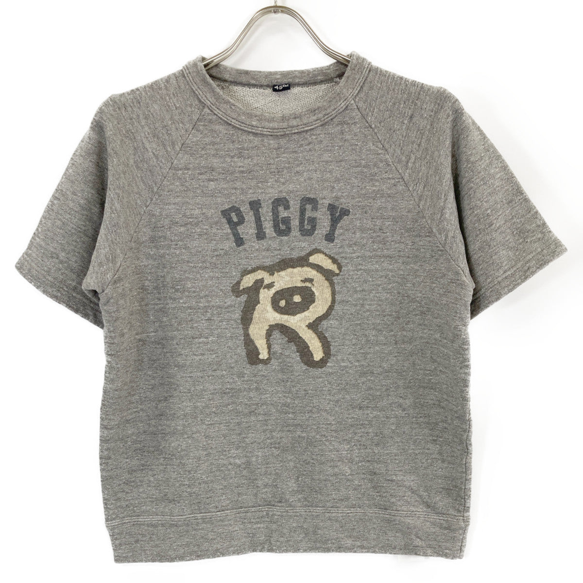 45R フォーティファイブ アール 70370112 ｸﾞﾚｰ ｶﾞｰｾﾞ裏毛ﾋﾟｷﾞｰRﾌﾟﾘﾝﾄのﾗｸﾞﾗﾝｽｳｪｯﾄﾄｯﾌﾟ トップス 3