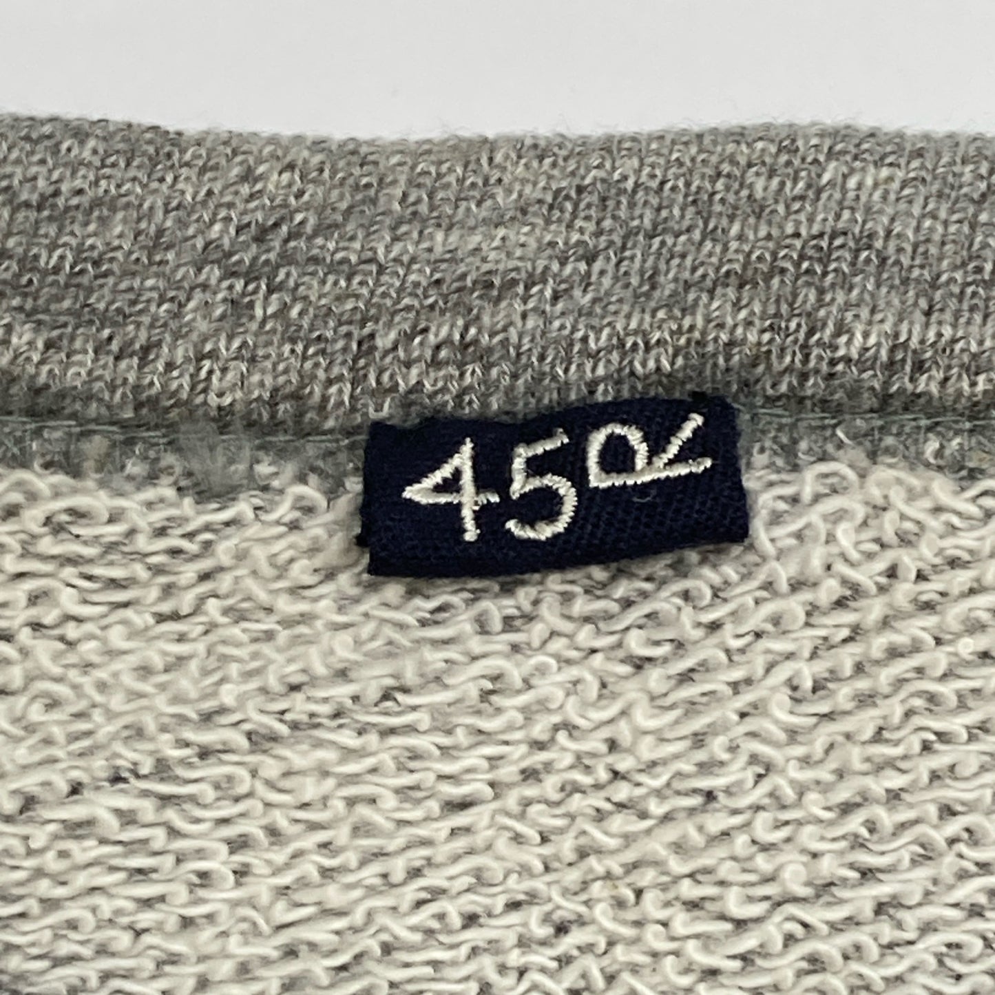 45R フォーティファイブ アール 70370112 ｸﾞﾚｰ ｶﾞｰｾﾞ裏毛ﾋﾟｷﾞｰRﾌﾟﾘﾝﾄのﾗｸﾞﾗﾝｽｳｪｯﾄﾄｯﾌﾟ トップス 3