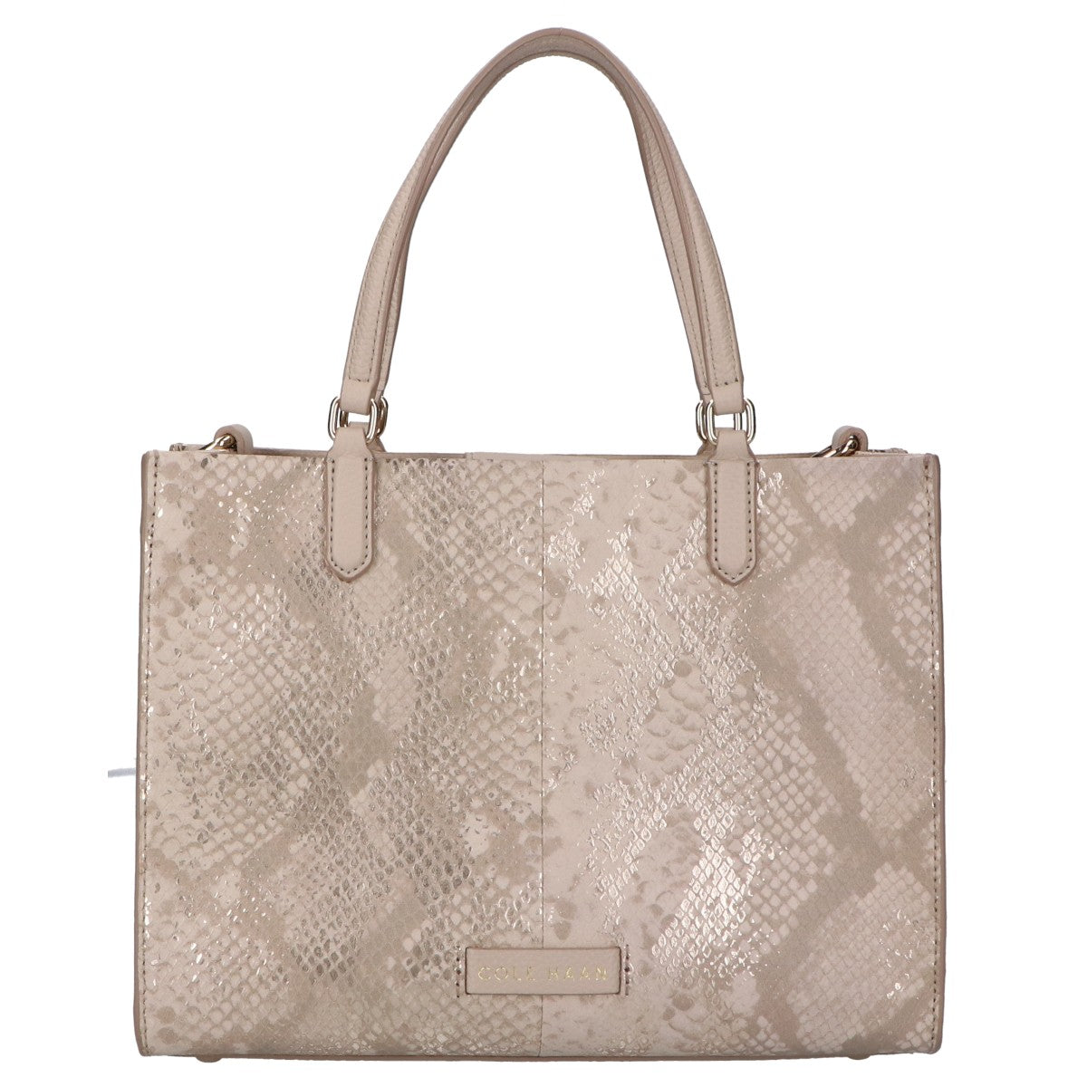 Cole Haan コールハーン 【美品】レザー パイソン型押し 2WAYショルダー トートバッグ
