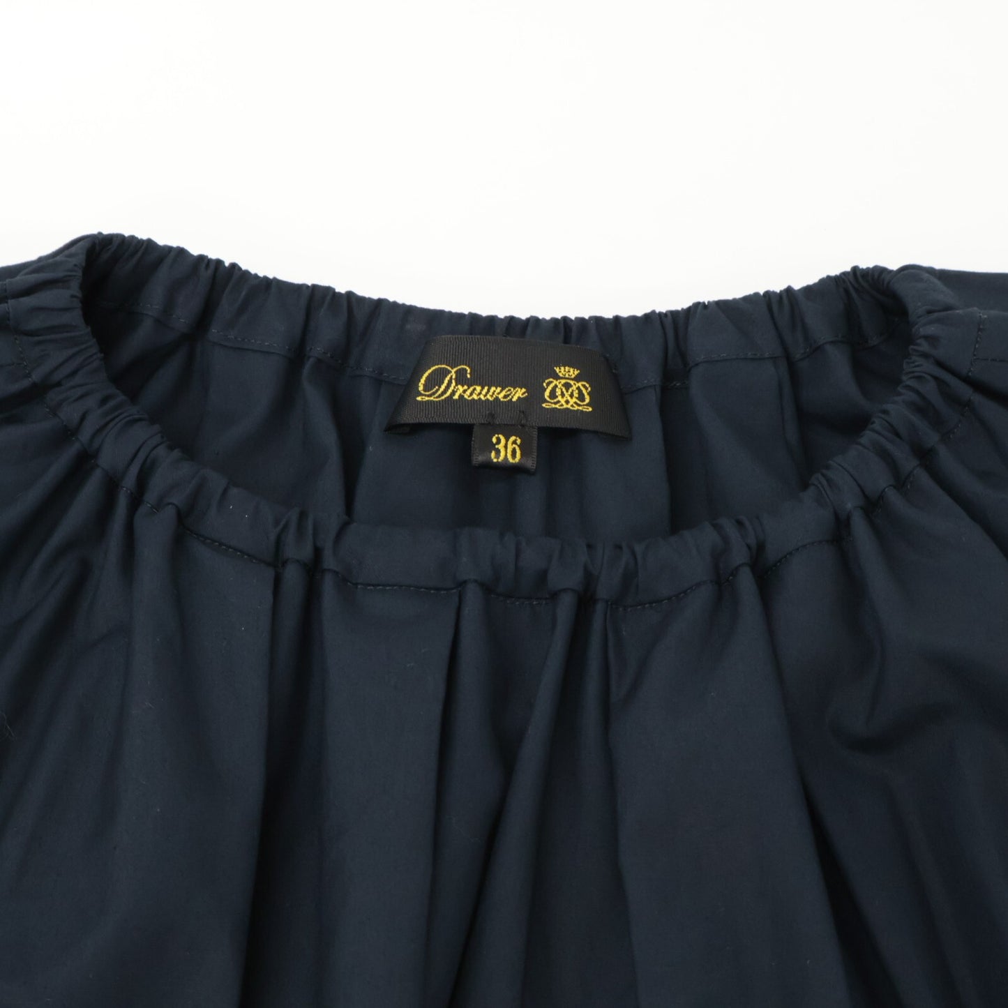 DRAWER ドゥロワー 6526-299-1409 ﾈｲﾋﾞｰ ｷﾞｬｻﾞｰｼｮｰﾄｽﾘｰﾌﾞﾜﾝﾋﾟｰｽ ワンピース 36