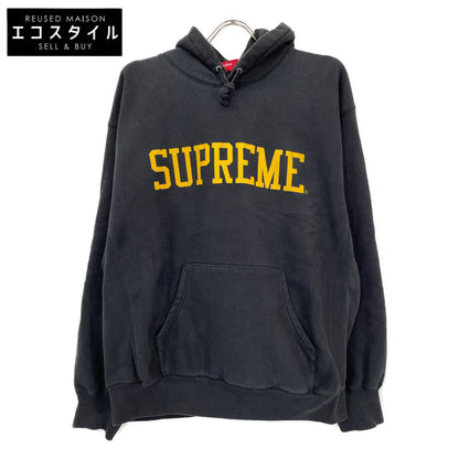 Supreme シュプリーム 23FW ﾌﾞﾗｯｸ×ｲｴﾛｰ ｺｯﾄﾝ ﾌﾛﾝﾄﾛｺﾞ Varsity Hooded Sweatshirt トップス M