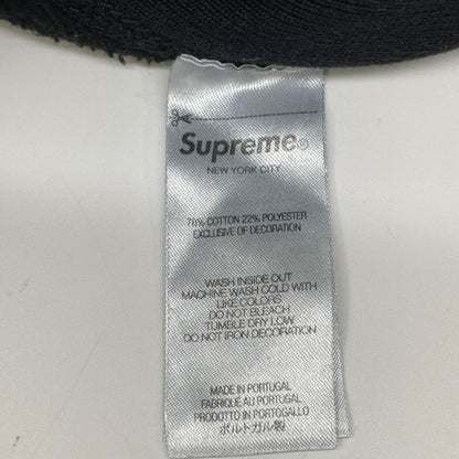 Supreme シュプリーム 23FW ﾌﾞﾗｯｸ×ｲｴﾛｰ ｺｯﾄﾝ ﾌﾛﾝﾄﾛｺﾞ Varsity Hooded Sweatshirt トップス M