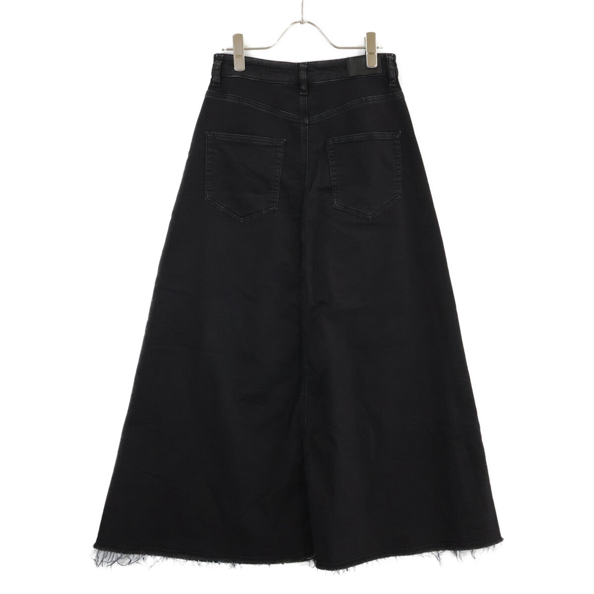 DIESEL ディーゼル 00SZ9E D-RHITA ﾌﾞﾗｯｸ ｺｯﾄﾝ ﾎﾞﾀﾝﾀﾞｳﾝ ｶｯﾄｵﾌﾌﾚｱﾛﾝｸﾞｽｶｰﾄ スカート 25