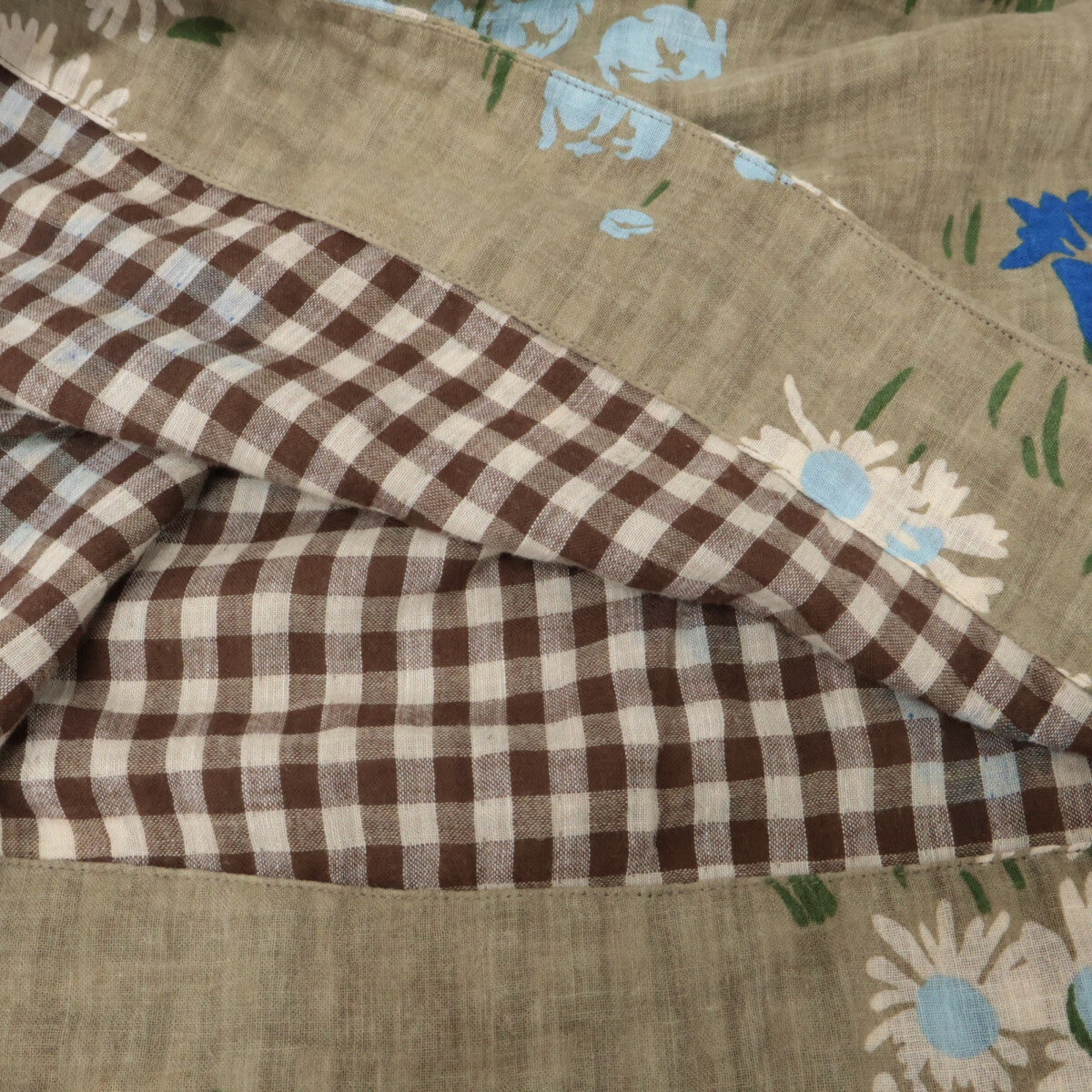 45R フォーティファイブ アール 71140084 ｶｰｷ 二重織のｶﾝﾄﾘｰﾌﾗﾜｰｽｶｰﾄ スカート 表記なし