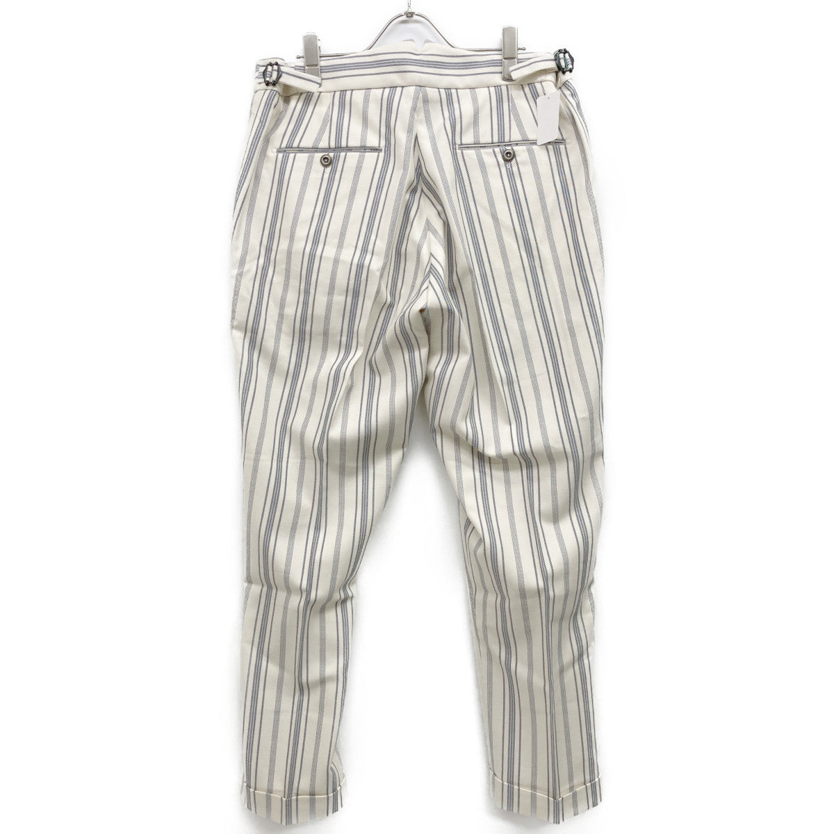 BERWICH ベルウィッチ sb1087 コットンストライプ 2インプリーツアジャスターパンツ ボトムス 50